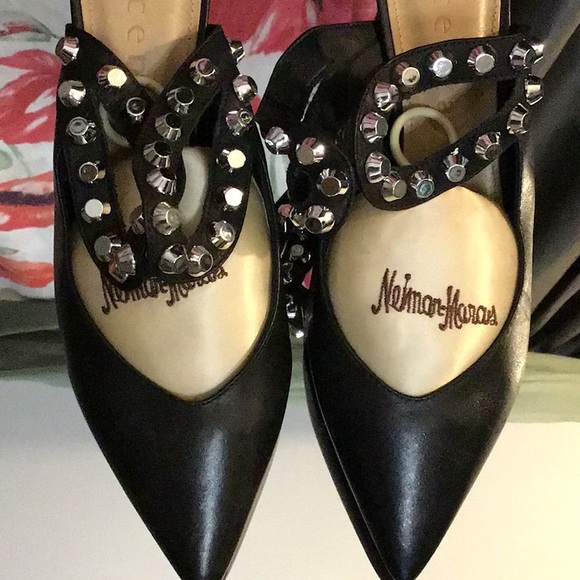 Vicenza black studded shoes / SOLD - Picture 4 of 4
